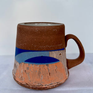 Peach and Blues Mug