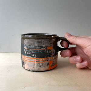 Tangerine and orange coffee mug