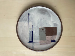 Sage and pink sandwich plate