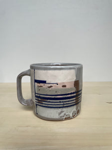 Pink and sage mug