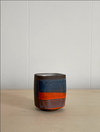 Deep blue and flame orange rocks cup