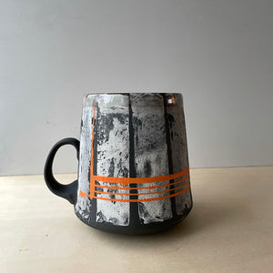 Orange Beetlejuice coffee mug
