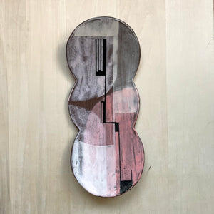 Pink and black plate