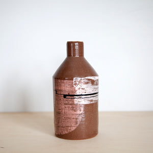 Pink and black vase